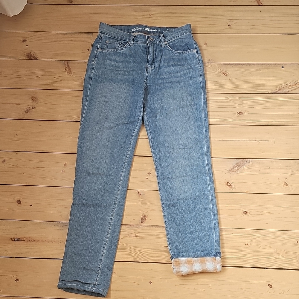 Eddie Bauer Light Blue Straight Leg Linned Jeans